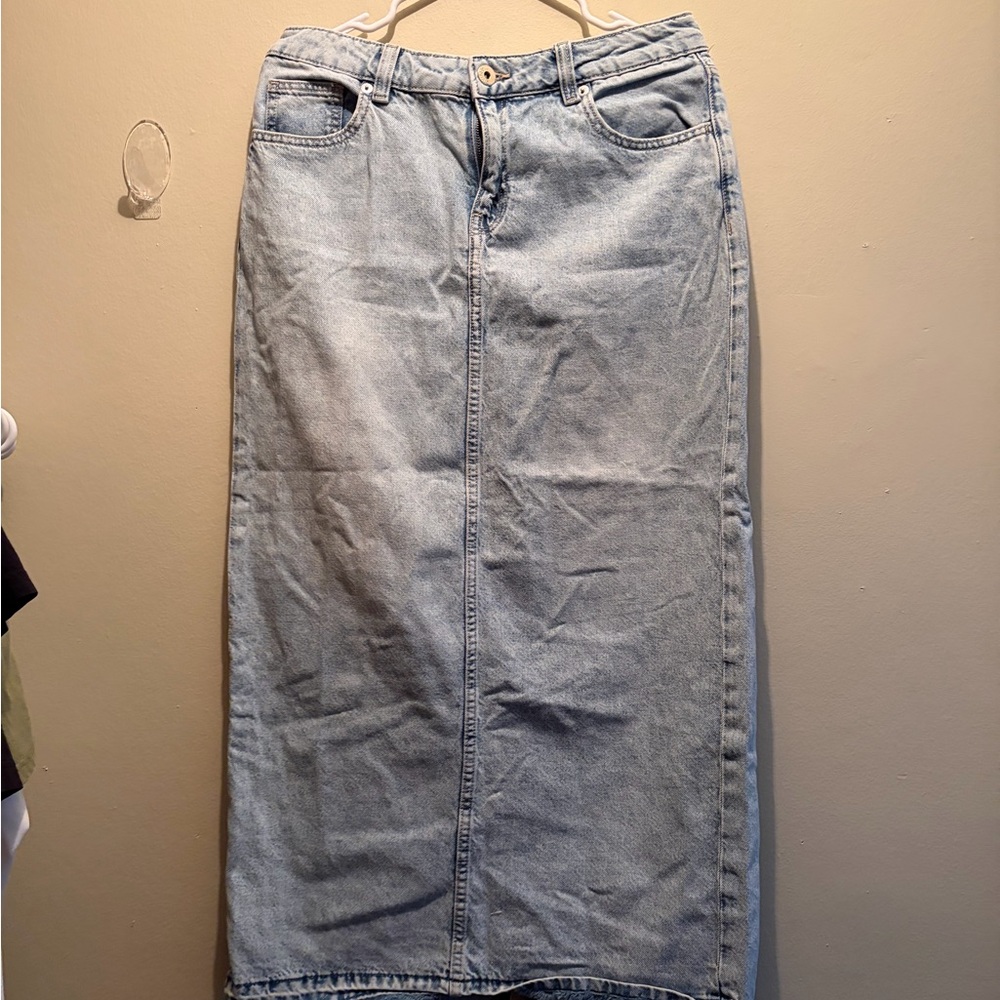 H&M Light Blue Denim Skirt